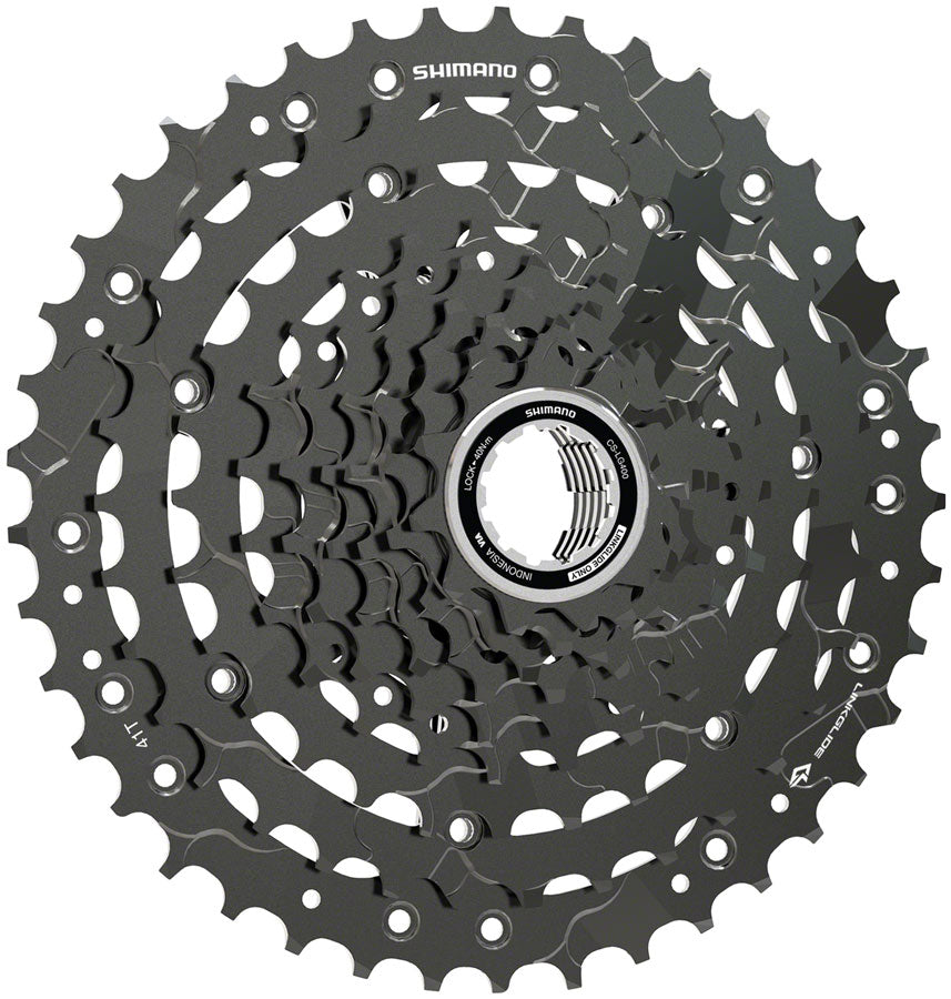 Shimano CUES  CS-LG400-9 Cassette - 9-Speed 11-41t LINKGLIDE Black-Goodwynn'sGoodwynn's