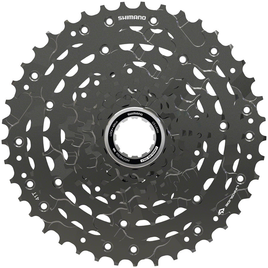 Shimano CUES  CS-LG400-9 Cassette - 9-Speed 11-41t LINKGLIDE Black-Goodwynn'sGoodwynn's