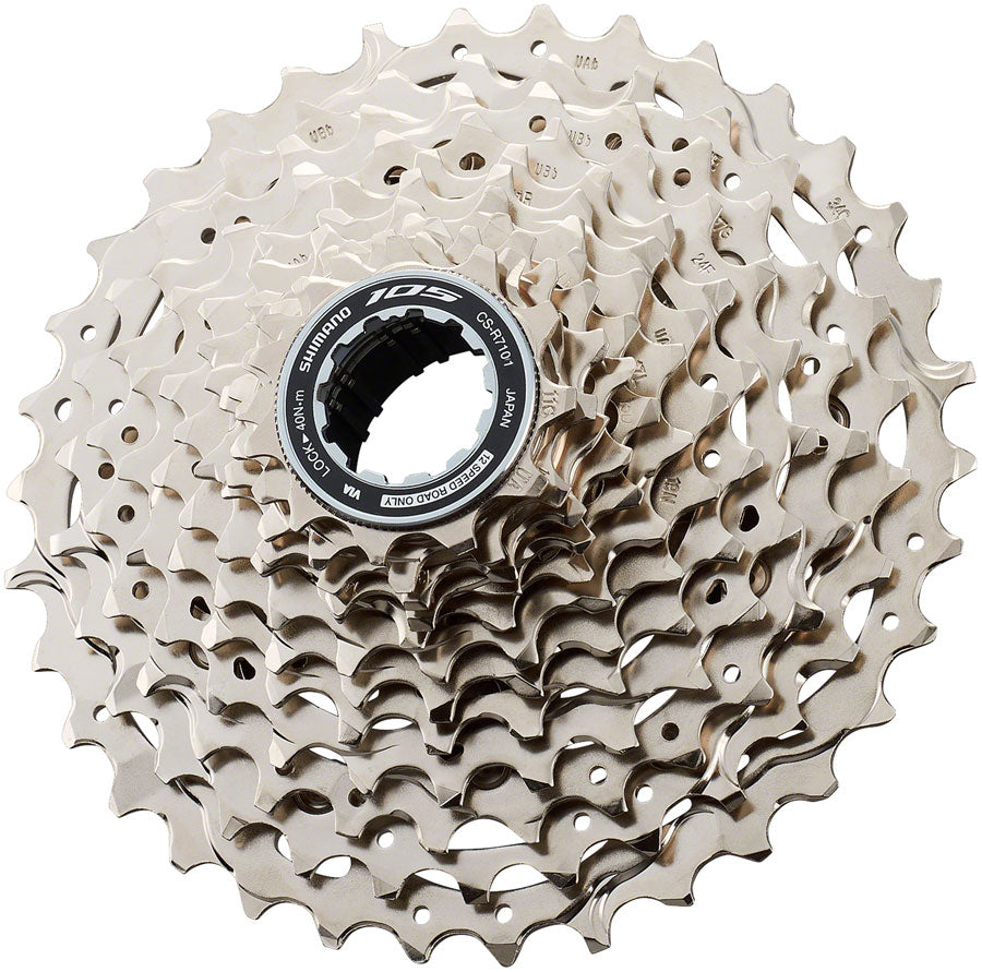 Shimano 105 CS-R7101-12 Cassette - 12-Speed 11-34t HG L2 Silver-Goodwynn'sGoodwynn's