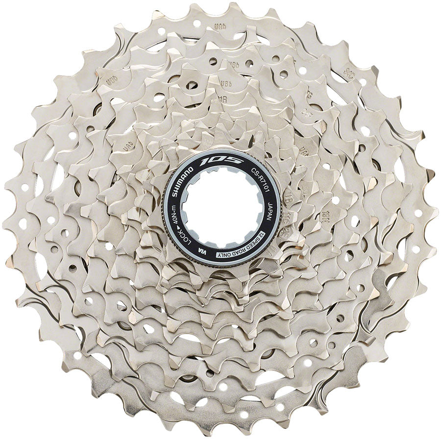 Shimano 105 CS-R7101-12 Cassette - 12-Speed 11-34t HG L2 Silver-Goodwynn'sGoodwynn's