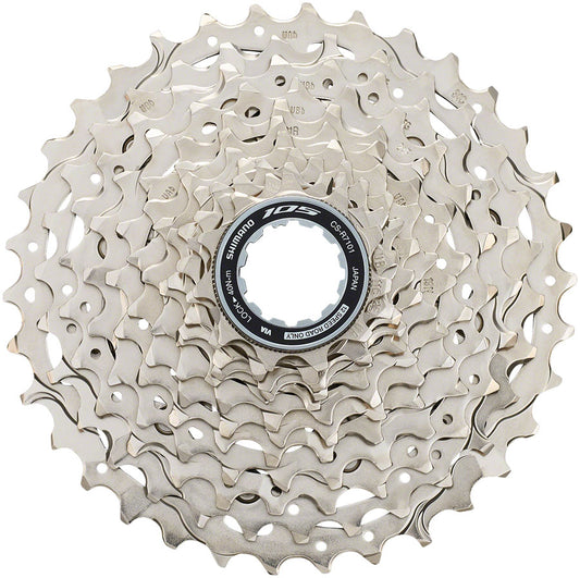 Shimano 105 CS-R7101-12 Cassette - 12-Speed 11-34t HG L2 Silver-Goodwynn's