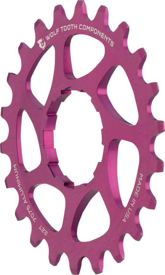 Wolf Tooth Single Speed Aluminum Cog - 22t Compatible 3/32" Chains Purple-Goodwynn'sGoodwynn's