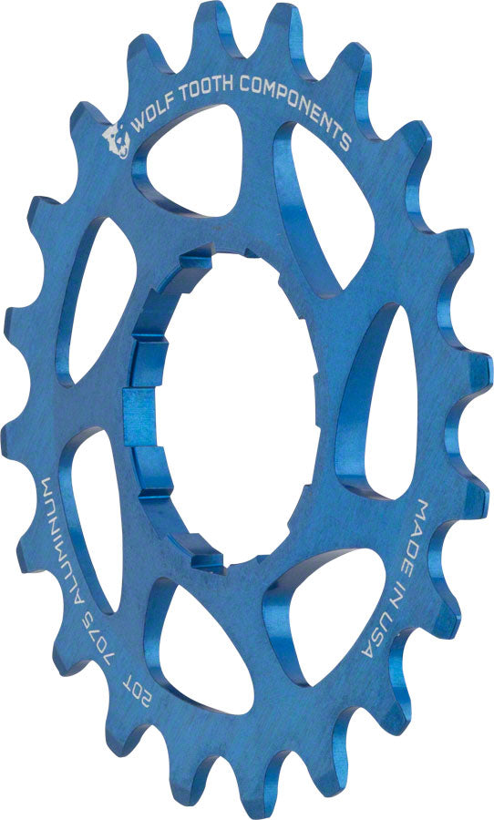 Wolf Tooth Single Speed Aluminum Cog - 20t Compatible with 3/32" Chains Blue-Goodwynn'sGoodwynn's