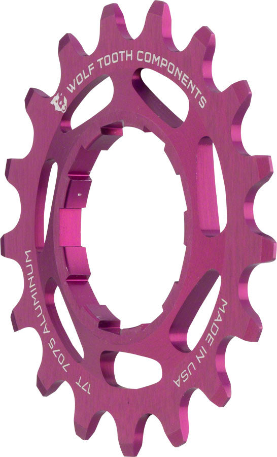 Wolf Tooth Single Speed Aluminum Cog - 17t Compatible 3/32" Chains Purple-Goodwynn'sGoodwynn's