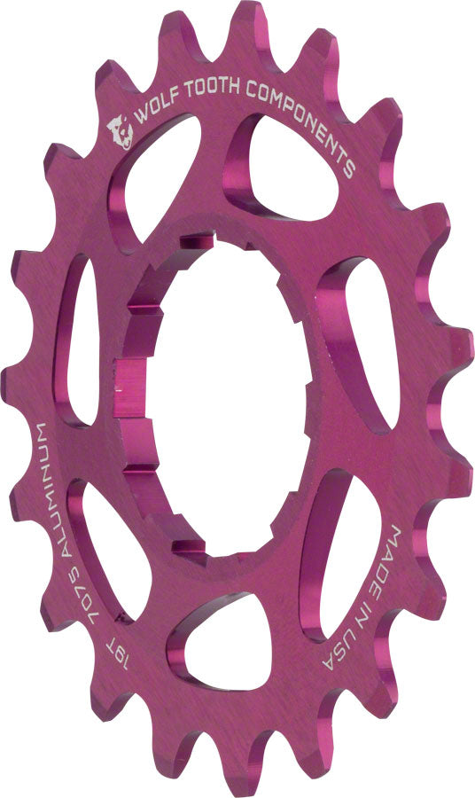 Wolf Tooth Single Speed Aluminum Cog - 19t Compatible 3/32" Chains Purple-Goodwynn'sGoodwynn's