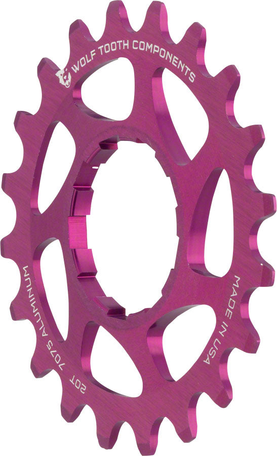 Wolf Tooth Single Speed Aluminum Cog - 20t Compatible 3/32" Chains Purple-Goodwynn'sGoodwynn's