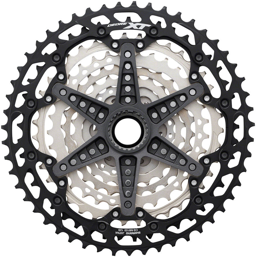 Shimano XT CS-M8100 Cassette - 12-Speed 10-51t Silver/Black Micro Spline-Goodwynn'sGoodwynn's