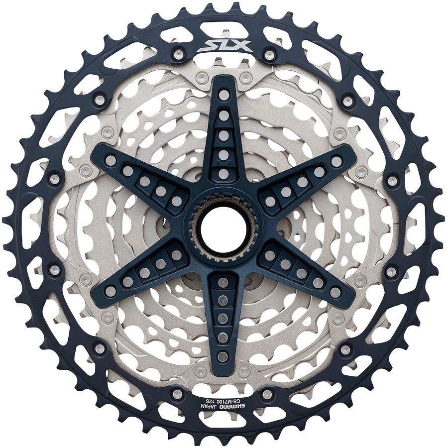Shimano SLX CS-M7100 Cassette - 12-Speed 10-45t Silver/Black Micro Spline-Goodwynn'sGoodwynn's