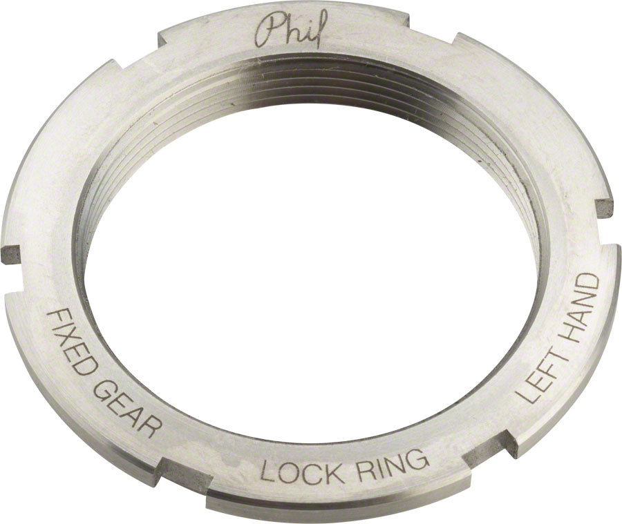 Phil Wood Stainless Steel Track Lockring 1.32" x 24 tpi Left-Hand Thread-Goodwynn'sGoodwynn's