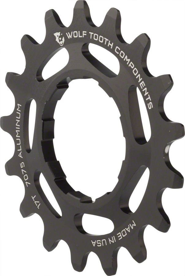 Wolf Tooth Single Speed Aluminum Cog - 17t Compatible 3/32" Chains BLK-Goodwynn'sGoodwynn's