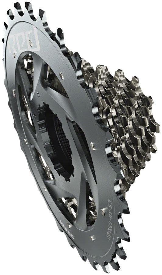 SRAM RED AXS XG-1290 Cassette - 12 Speed 10-28t Silver For XDR Driver Body D1-Goodwynn'sGoodwynn's