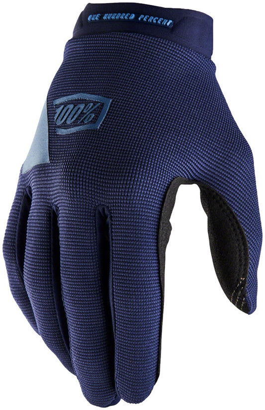 100% Ridecamp Gloves - Navy/Slate Full Finger Womens Small