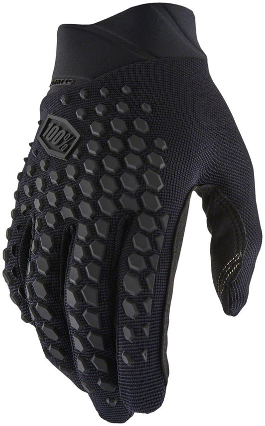 100% Geomatic Gloves - Black/Charcoal Full Finger Mens X-Large