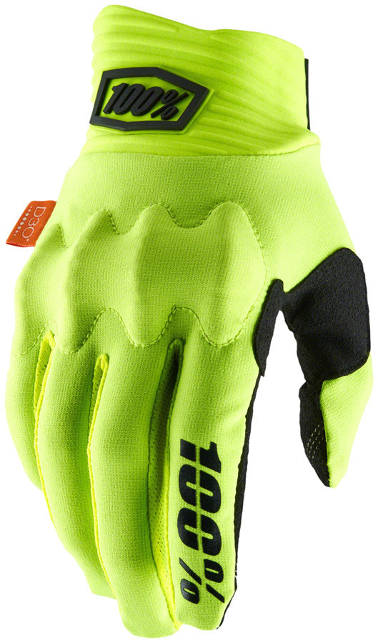 100% Cognito Gloves - Yellow/Black Full Finger Mens X-Large
