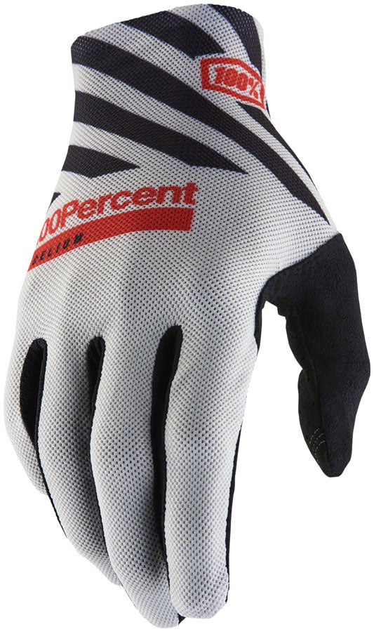 100% Celium Gloves - Gray Full Finger Mens Medium