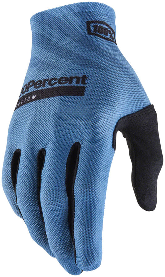 100% Celium Gloves - Slate Blue Full Finger Mens Medium