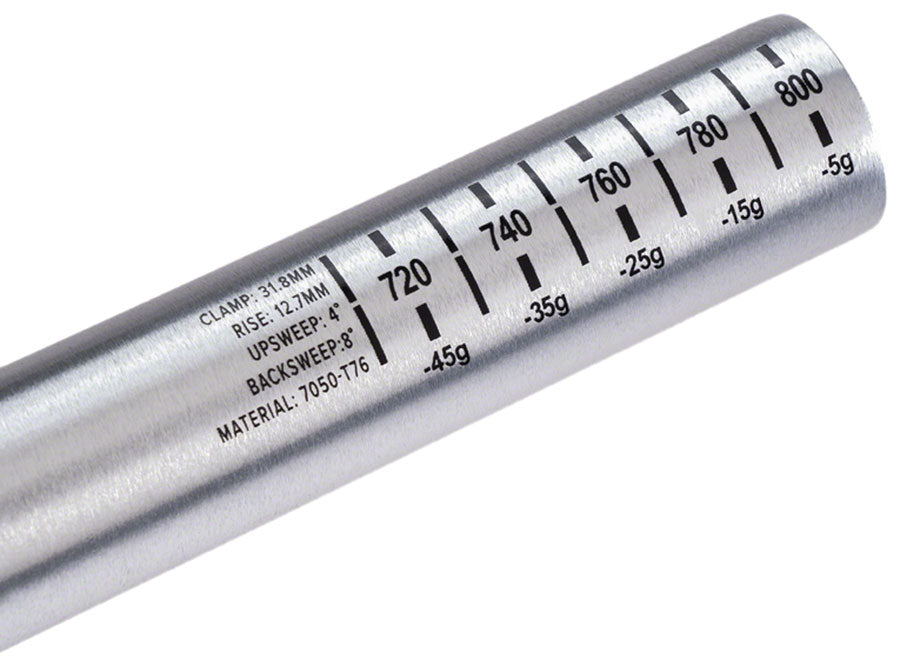ProTaper A12 Handlebar - 810mm 12mm Rise 31.8mm Aluminum Polished Silver-Goodwynn'sGoodwynn's