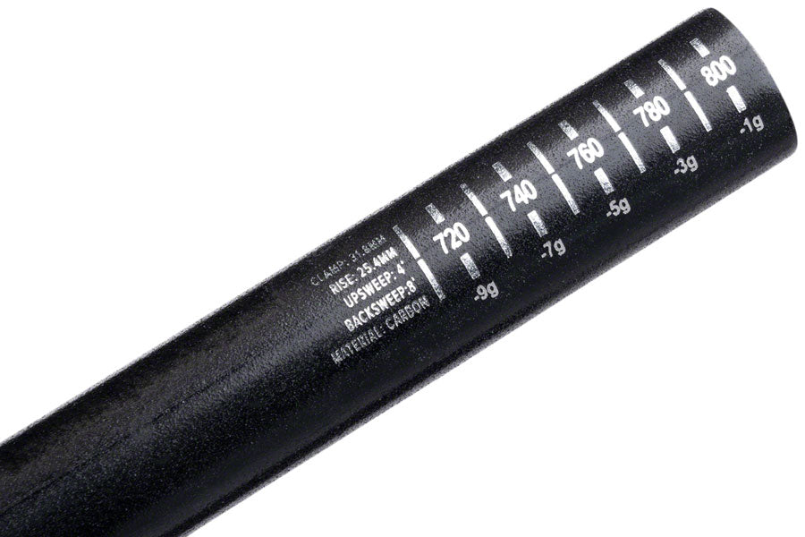 ProTaper C25 Handlebar - 810mm 25mm Rise 31.8mm Carbon Polish Black/Chrome-Goodwynn'sGoodwynn's