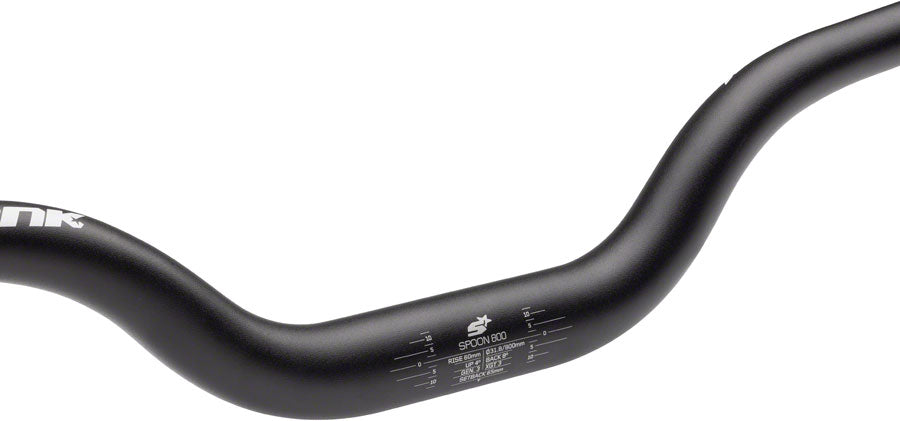 Spank Spoon 800 Handlebar - 31.8mm Clamp 800mm 60mm Rise Black-Goodwynn'sGoodwynn's