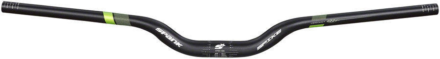 Spank Spike 800 Vibrocore Riser Handlebar: 31.8 800mm 50mm Rise Black/Green-Goodwynn'sGoodwynn's