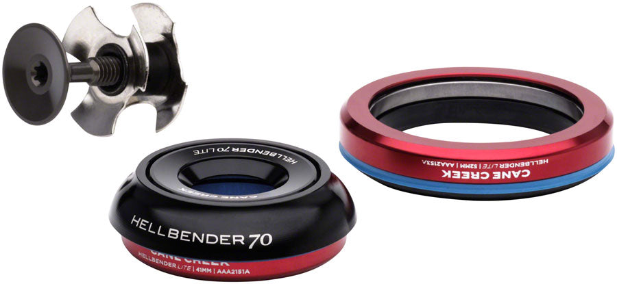 Cane Creek Hellbender 70 Lite Headset - IS41/28.6/H9|IS52/40 B Tapered Black-Goodwynn&#39;sGoodwynn&#39;s