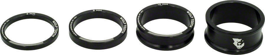 Wolf Tooth Headset Spacer Kit 3 510 15mm Black-Goodwynn'sGoodwynn's