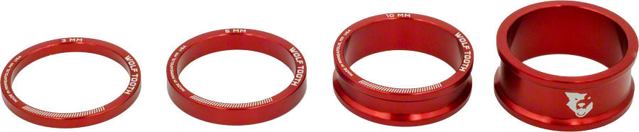 Wolf Tooth Headset Spacer Kit 3 510 15mm Red-Goodwynn'sGoodwynn's