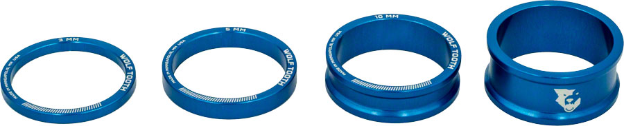 Wolf Tooth Headset Spacer Kit 3 5 10 15mm Blue-Goodwynn'sGoodwynn's