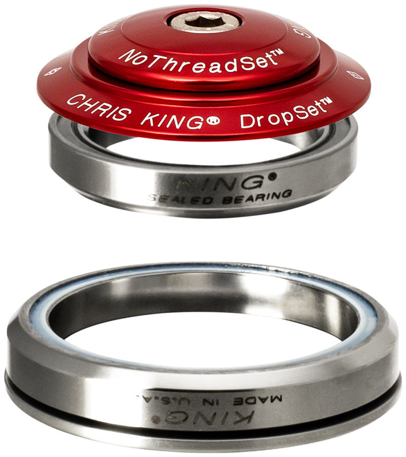 Chris King DropSet 5 Headset - 1-1/8" 42/52mm 45 Deg Red-Goodwynn&#39;sGoodwynn&#39;s