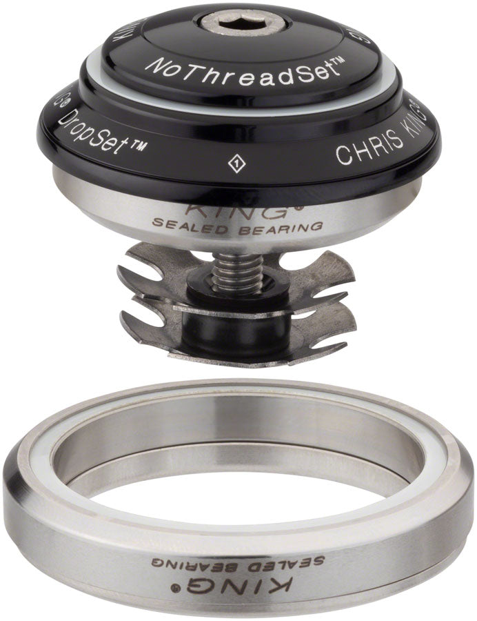 Chris King DropSet 2 Headset - 1-1/8 - 1.5" 42/52mm 45 Deg Black-Goodwynn&#39;sGoodwynn&#39;s