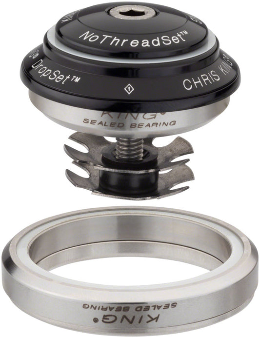 Chris King DropSet 2 Headset - 1-1/8 - 1.5" 42/52mm 45 Deg Black-Goodwynn's
