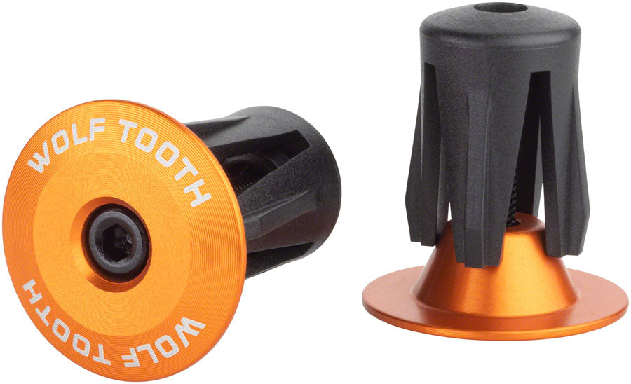 Wolf Tooth Alloy Bar End Plugs - Orange-Goodwynn'sGoodwynn's