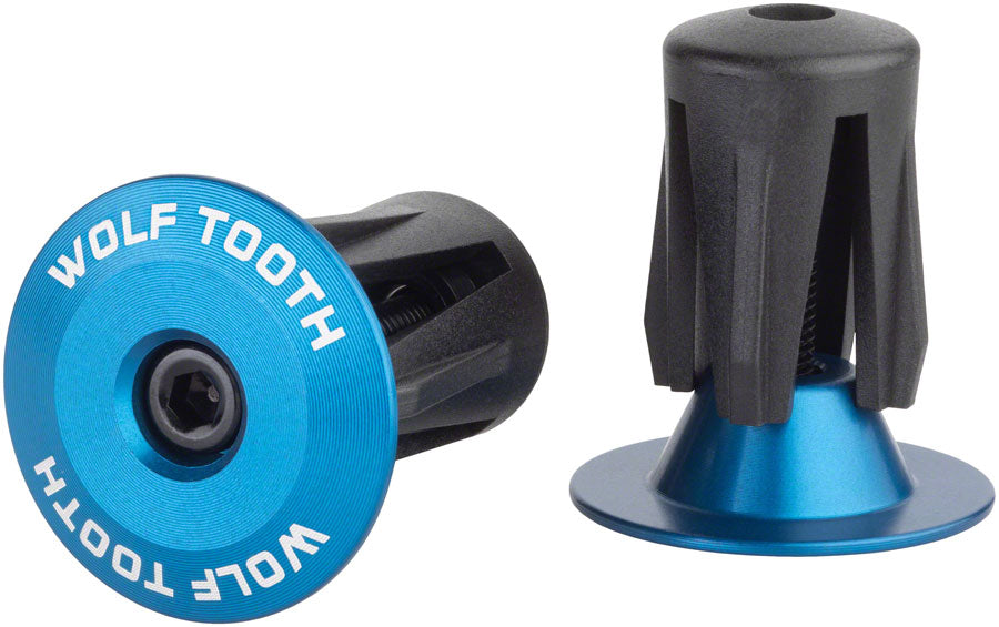 Wolf Tooth Alloy Bar End Plugs - Blue-Goodwynn'sGoodwynn's