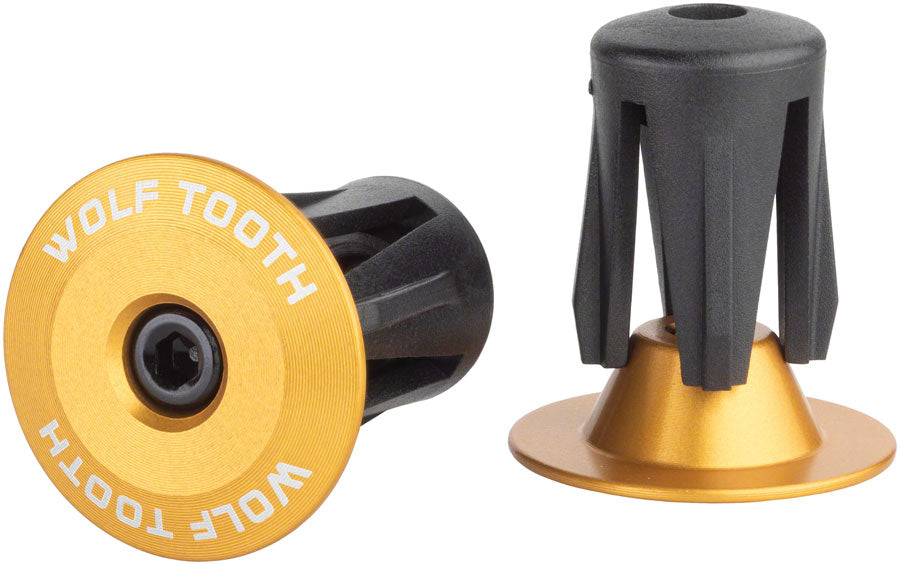 Wolf Tooth Alloy Bar End Plugs - Gold-Goodwynn'sGoodwynn's