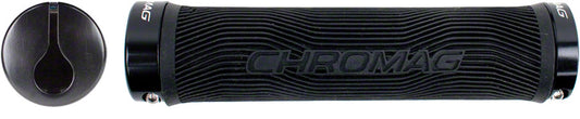 Chromag Palmskin Grips - Brown/Gold Lock-On-Goodwynn's