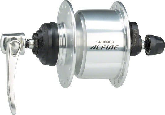 Shimano Alfine DH-S501 Dynamo Front Hub - QR x 100mm Center-Lock Silver 32h-Goodwynn's