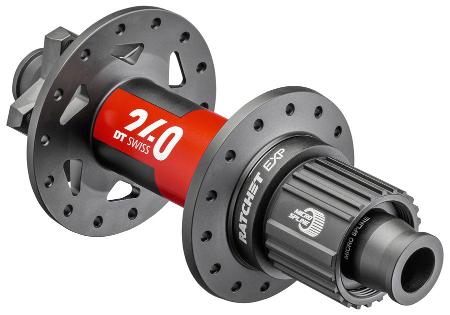 DT Swiss 240 EXP Rear Hub - 12 x 148mm 6-Bolt Micro Spline BLK/Red 28H 36pt-Goodwynn'sGoodwynn's
