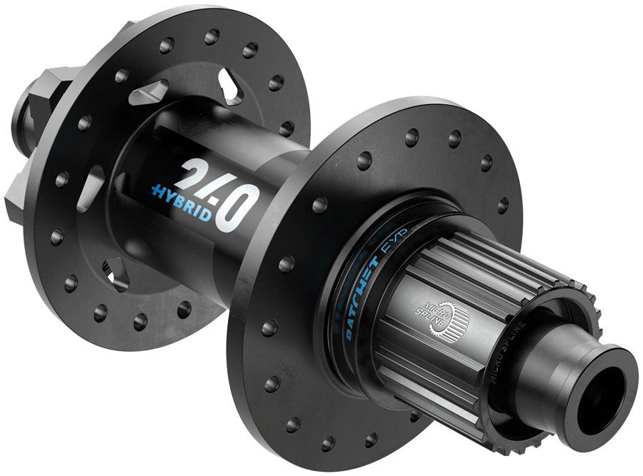 DT Swiss 240 Hybrid Rear Hub - 12 x 148mm 6-Bolt Micro Spline Black 36H 30pt-Goodwynn'sGoodwynn's
