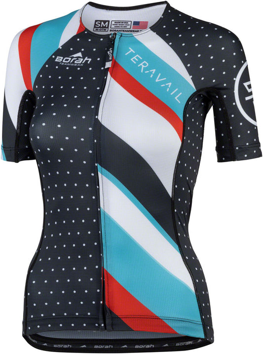 Teravail Waypoint Womens Jersey in Black White Blue Red Colors, Multiple Sizes Available-Goodwynn's