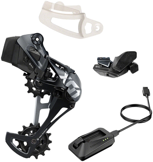 SRAM X01 Eagle AXS Upgrade Kit - Rear Derailleur 52t Max Battery Eagle AXS Rocker Paddle Controller Clamp Charger/Cord Lunar