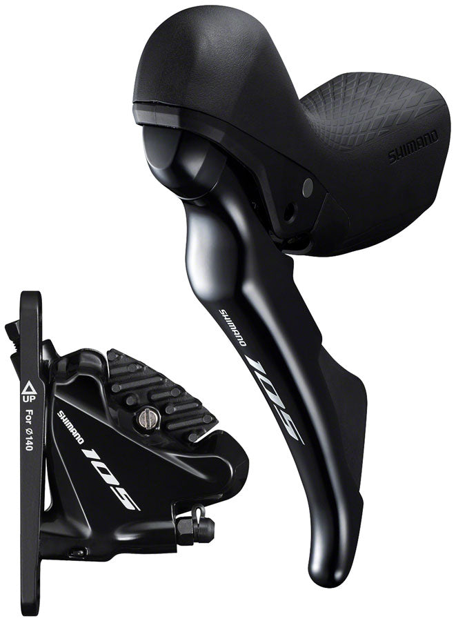 Shimano 105 ST-R7020 Left Standard Reach Double Hydraulic Brake/Shift Lever BR-R7070 Front Flat Mount Caliper Fork Adaptor-Goodwynn'sGoodwynn's