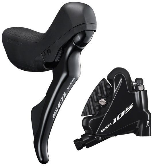 Shimano 105 ST-R7020 Right Standard Reach 11-Speed Hydraulic Brake/Shift Lever BR-R7070 Rear Flat Mount Caliper-Goodwynn's