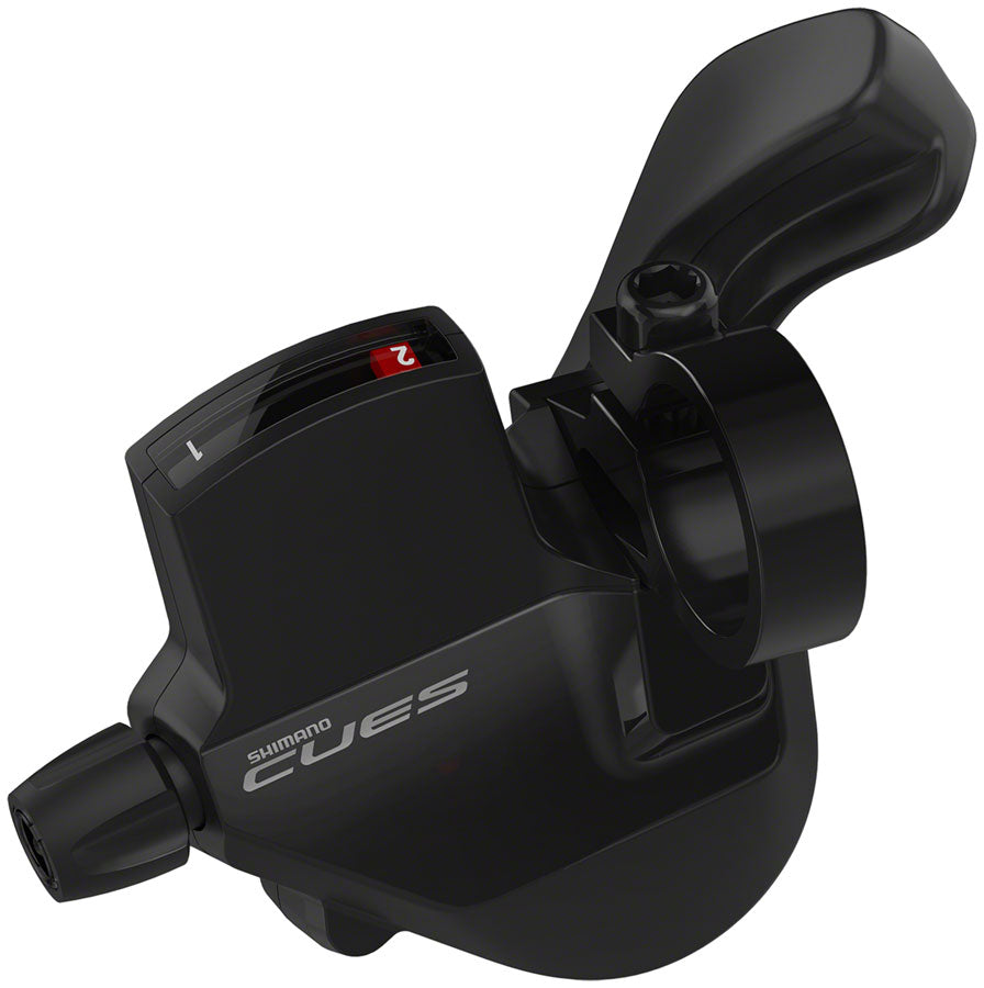 Shimano CUES SL-U6000-L Shifter - Left 2-Speed Rapidfire Plus Mono Optical Gear Display BLK-Goodwynn'sGoodwynn's