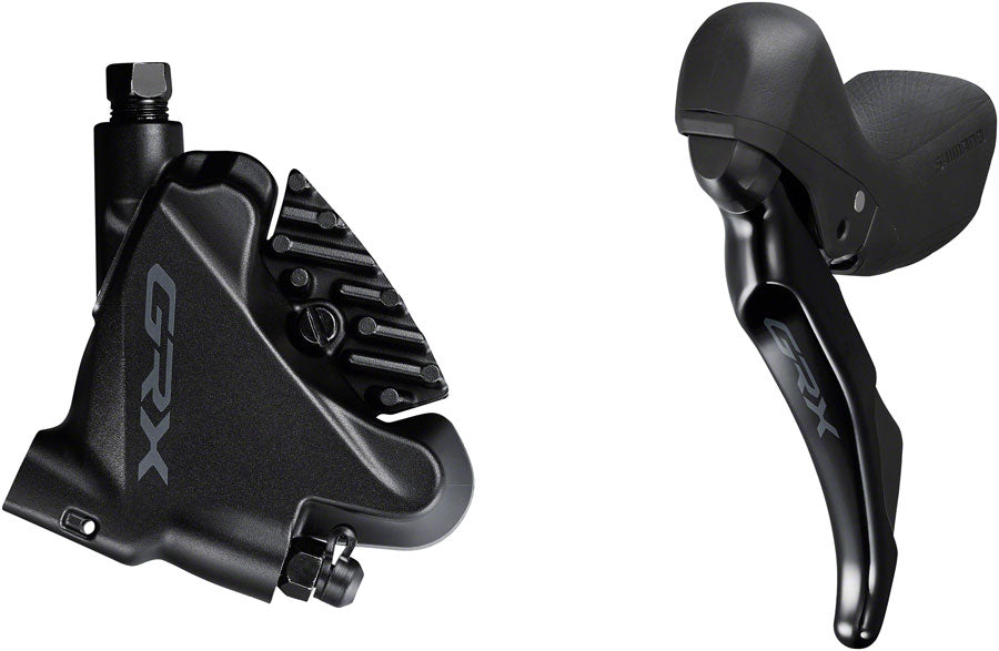 Shimano GRX ST-RX400/BR-RX400 Hydraulic Disc Brake Brake/Shift Lever - Left 2x10-Speed Flat Mount Finned Resin Pads BLK-Goodwynn'sGoodwynn's