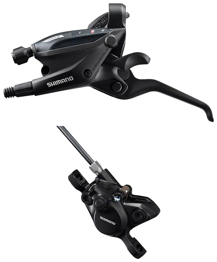 Shimano ST-EF505 EZ Fire Plus Shift/Brake Lever BR-MT200 Disc Brake Caliper - Left/Front 3x Shift 2-Piston BLK-Goodwynn'sGoodwynn's
