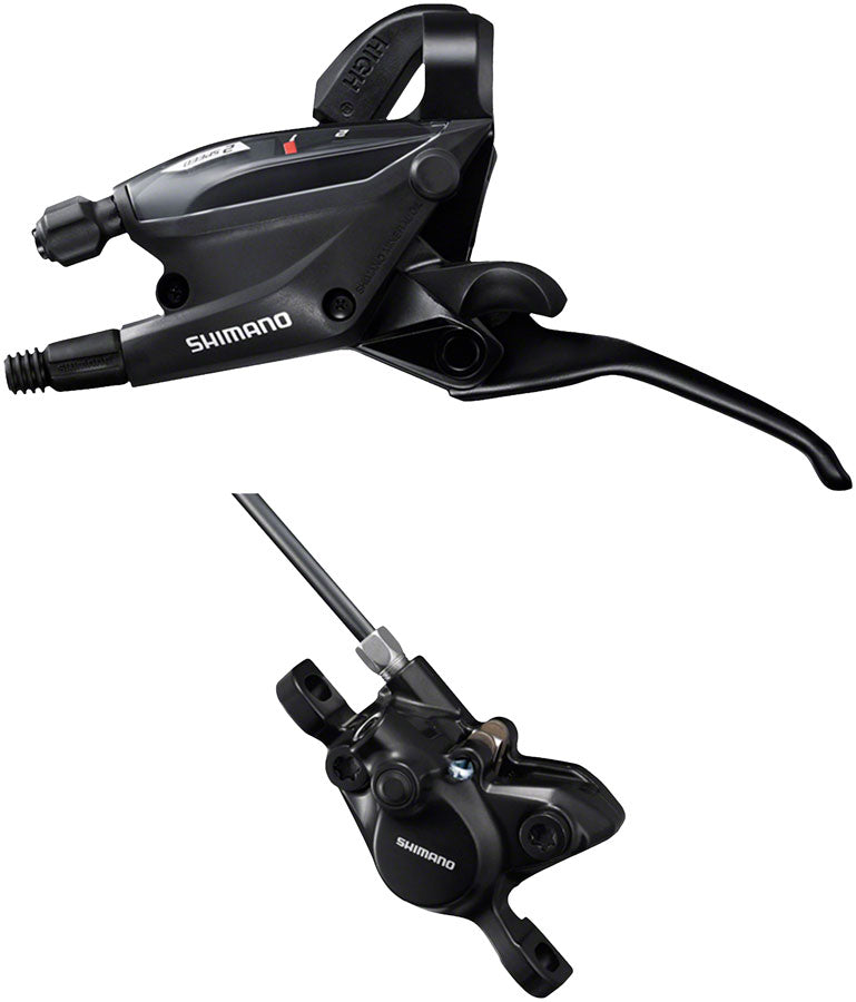 Shimano ST-EF505 EZ Fire Plus Shift/Brake Lever BR-MT200 Disc Brake Caliper - Left/Front 2x Shift 2-Piston BLK-Goodwynn'sGoodwynn's