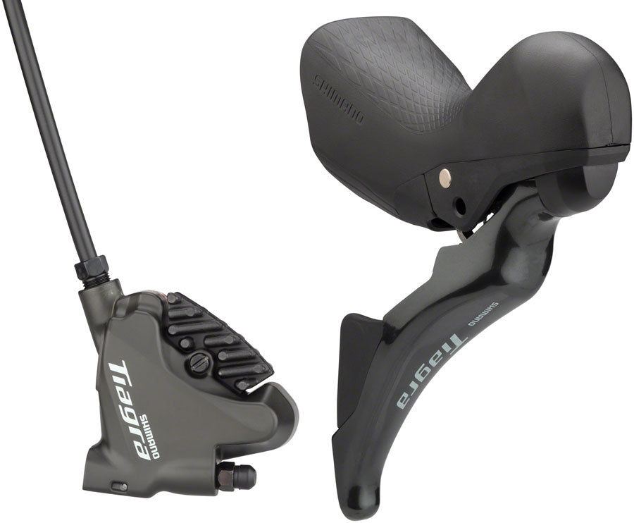 Shimano Tiagra ST-4725/BR-4770 Mechanical Shift/Hydraulic Brake Lever Caliper - Rear Flat Mount Finned Resin Pads BLK-Goodwynn'sGoodwynn's