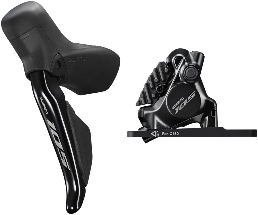 Shimano 105 ST-R7170-LE Di2 Shift/Brake Lever BR-R7170 Hydraulic Disc Brake Caliper - Front 2x Flat Mount Fork Adaptor BLK-Goodwynn'sGoodwynn's