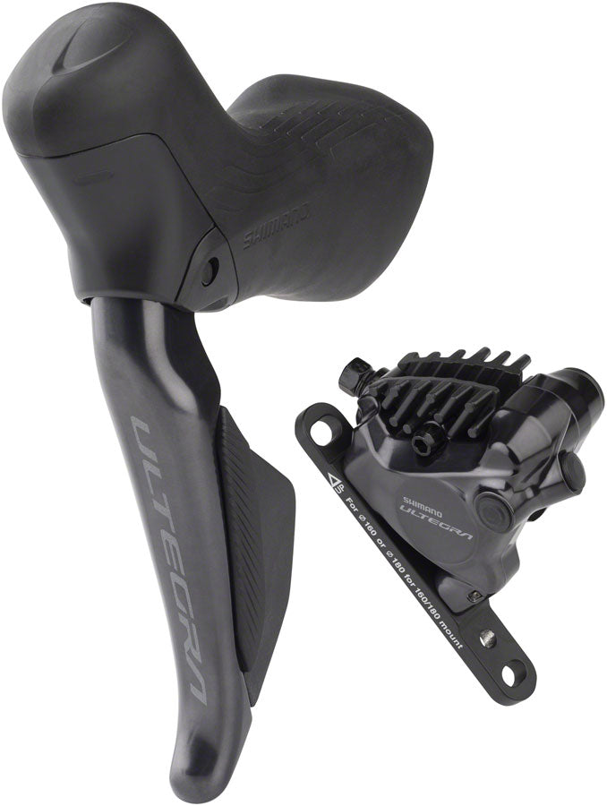 Shimano Ultegra ST-R8170E Di2 Shift/Brake Lever BR-R8170 Hydraulic Disc Brake Caliper - Left/Front 2x Flat Mount BLK-Goodwynn'sGoodwynn's