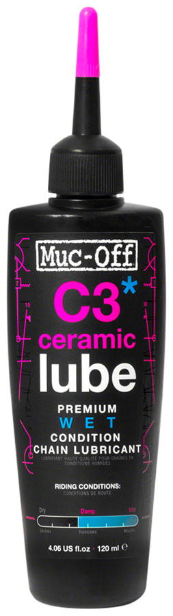 Muc-Off C3 Wet Ceramic Bike Chain Lube - 120ml Drip-Goodwynn'sGoodwynn's